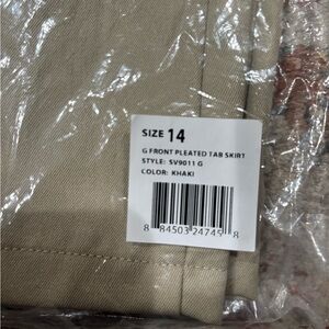 French Toast Khaki Pleated Skirt